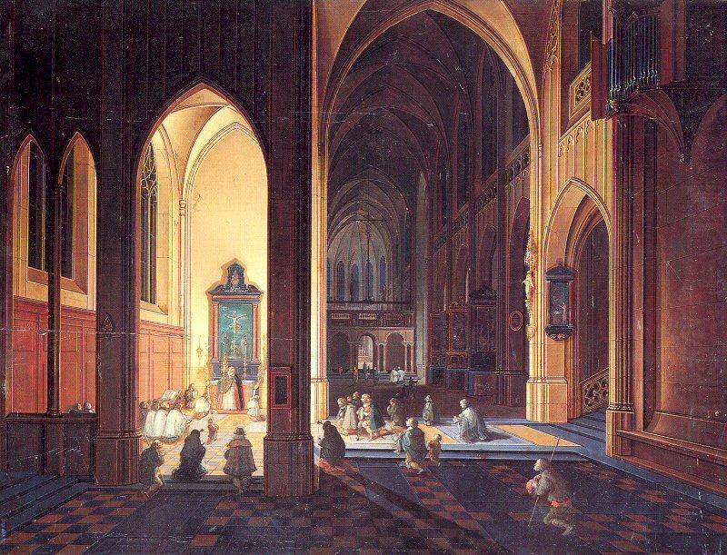 Interior of a Gothic Church, Neeffs, Peter the Elder